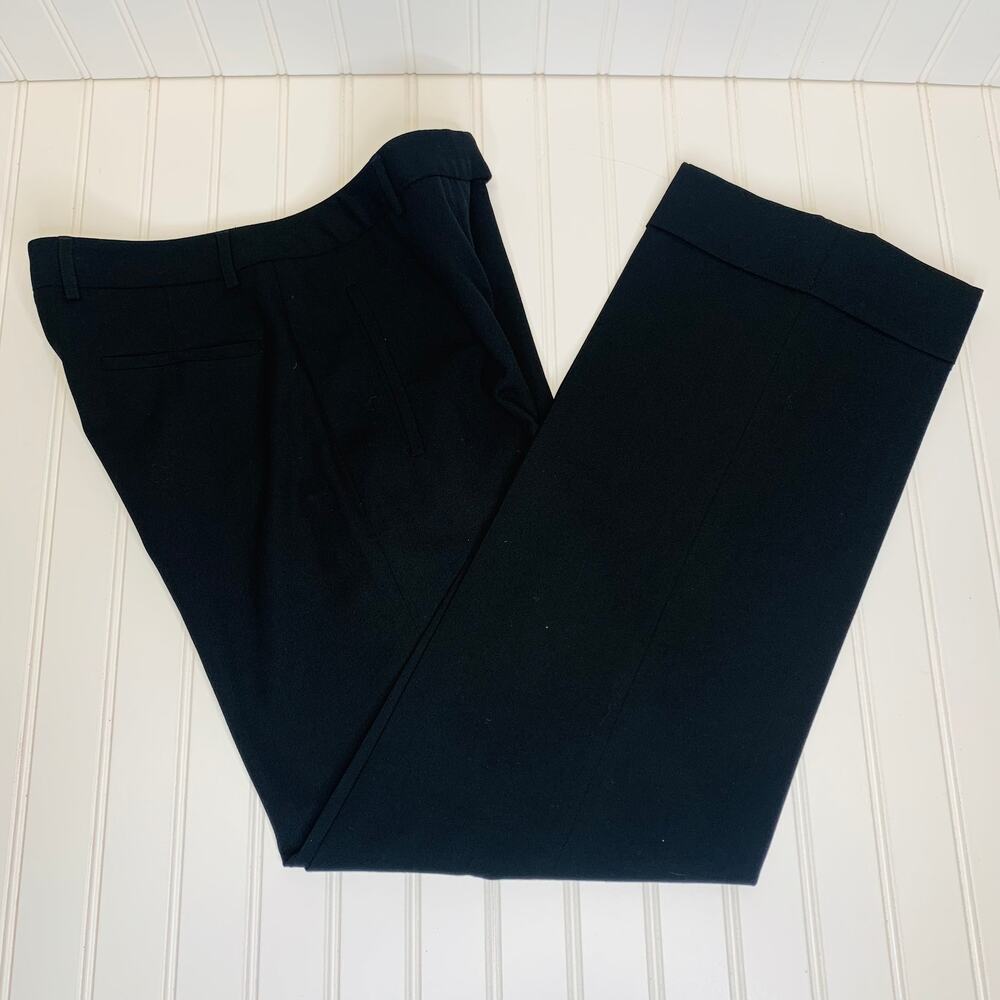 Y2K  BlackTrousers Sz 4 Low Rise Wool Spandex Blend